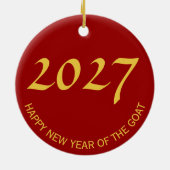 ラムヤギ年金ゴールドエンボスシンボル〔占星術の〕十二宮図RCO セラミックオーナメント (裏面)