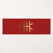 ラムヤギ年金ゴールドエンボス効果記号ヨガマット ヨガマット (正面(横))