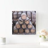 ラムユニーク樽 スクエア壁時計 (ホーム)