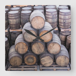 ラムユニーク樽 スクエア壁時計