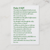 ラム大切- Psalm 23 KJVカード 名刺 (裏面)