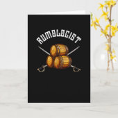 ラム好きの海賊党 アルコール 楽しいパーティー カード (黄色い花)