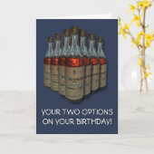 ラム愛好家ヴィンテージ酒酒酒酒アルコール誕生日 カード (黄色い花)