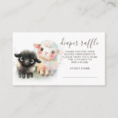 ラム男女兼用赤ちゃんシャワー エンクロージャーカード (正面)