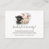 ラム男女兼用赤ちゃんシャワー エンクロージャーカード (正面)