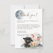 ラム男女兼用赤ちゃんシャワー サンキューカード (正面)