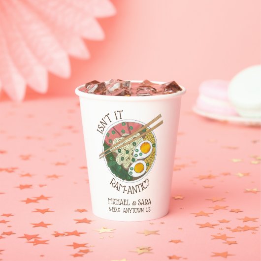 ラム系の食べ物ラーメン日本のじゃない 紙コップ (インサイチュ)