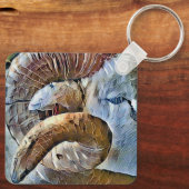 ラム羊の養殖動物 キーホルダー (裏面)