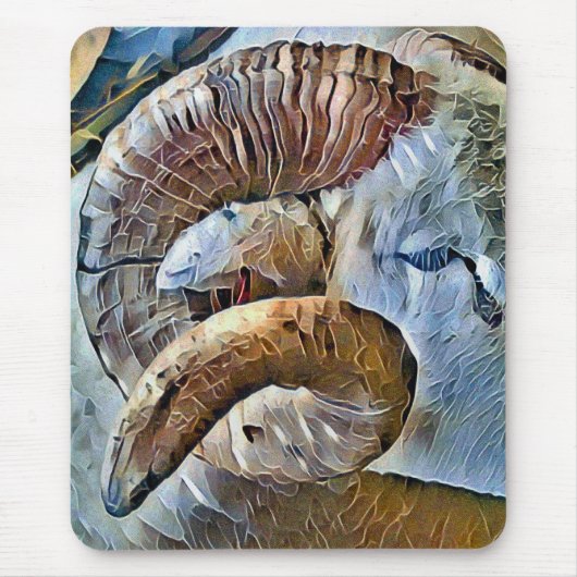 ラム羊の養殖動物 マウスパッド (正面)