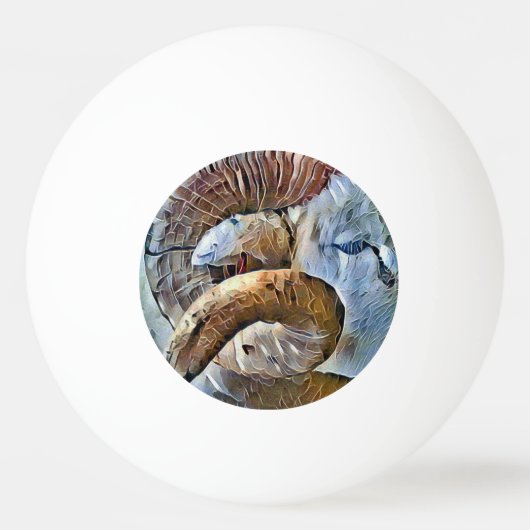 ラム羊の養殖動物 卓球ボール (正面)