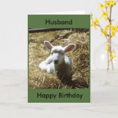 ラム羊誕生日カードパーソナライズ誕生日等 カード (黄色い花)