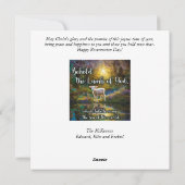 ラム聖なる書物、 経典復活クリスチャン・イースター シーズンカード (裏面)