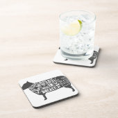 ラム肉切りチャート コースター (右側)