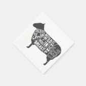 ラム肉切りチャート スタンダードカクテルナプキン (角)