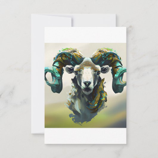 ラム色彩の鮮やか サンキューカード (正面)