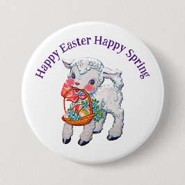 ラム運のバスケット 缶バッジ