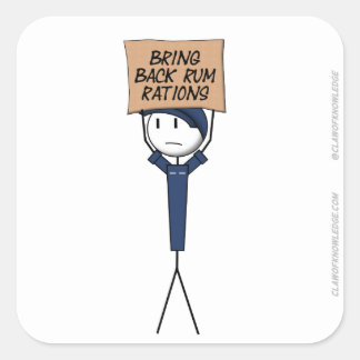 "ラム配給を戻す"ステッカー スクエアシール