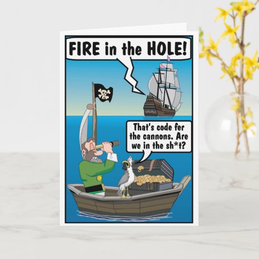 ラム酒のジョーク。 カード (黄色い花)