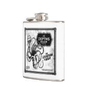 ラム酒のビニールの包まれたなフラスコの下の深さ フラスク (左)