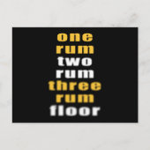 ラム酒アルコールパーティーおもしろいことわざ ポストカード (正面)