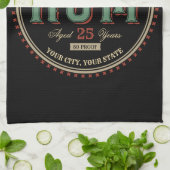 ラム酒パーソナライズされたボトルラベルバー キッチンタオル (折り畳み)