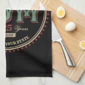 ラム酒パーソナライズされたボトルラベルバー キッチンタオル (四つ折り)