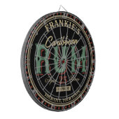 ラム酒パーソナライズされたボトルラベルバー ダーツボード (正面左)