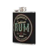 ラム酒パーソナライズされたボトルラベルバー フラスク (左)