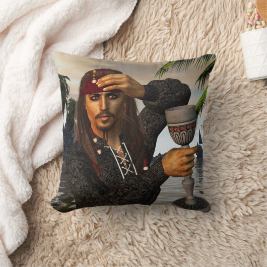 ラム酒無し船無し帽子のアメリカ人のMoJoの枕無し クッション (ブランケット)