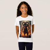 ラム1の頭を持つモンスター戦士 Tシャツ (正面フル)