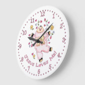 ラム・イエスが私を愛している ラージ壁時計 (傾斜)