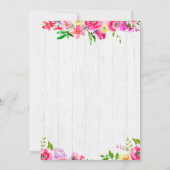 ラム&ウォーターカラーフローラベビーシャワー招待状 招待状 (裏面)