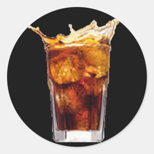 ラム&コーラステッカー ラウンドシール (正面)