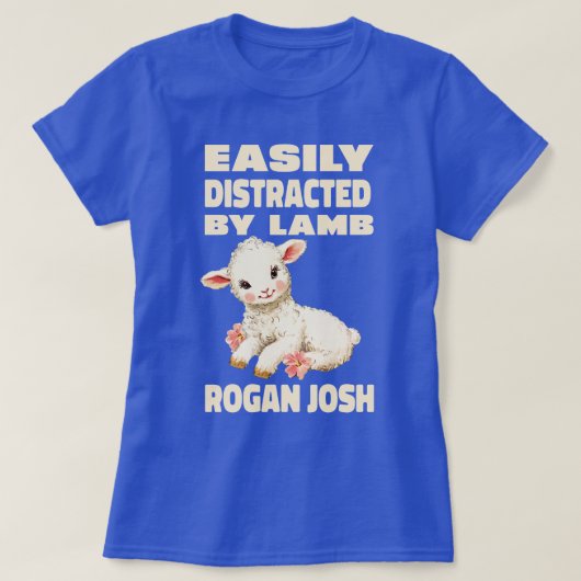 ラム ローガン ジョシュ カレー好きに気を取られる Tシャツ (デザイン正面)