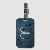 ラム〔占星術の〕十二宮図星座ティール（緑がかった色）  ラゲッジタグ (正面縦)