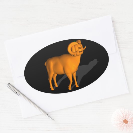 ラム 楕円形シール (封筒)