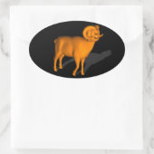 ラム 楕円形シール (バッグ)