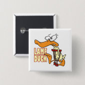 ラメおもしろいダック漫画 缶バッジ (正面&裏面)