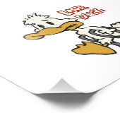 ラメのアヒル漫画 |背景色の選択 フォトプリント (角)