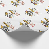 ラメのアヒル漫画 |背景色の選択 ラッピングペーパー (角)