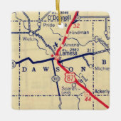 ラメサTXヴィンテージマップ セラミックオーナメント (正面)