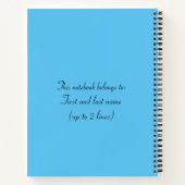 ラメダックターンスカイブルーとブラック ノートブック (裏面)