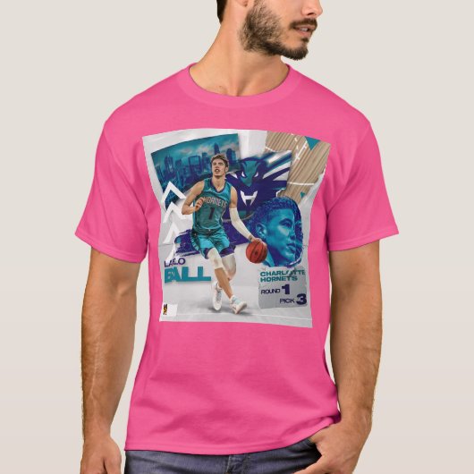 ラメロボールルーキー荷車を引く Tシャツ (正面)