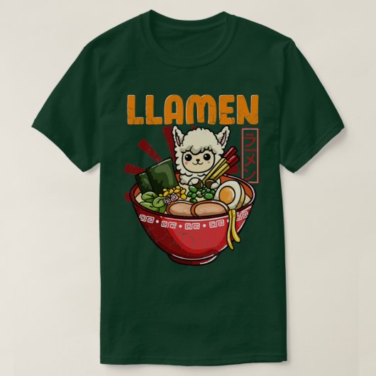 ラメンラマラーメン Tシャツ (デザイン正面)