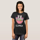 ラメンラマ食べラーメン Tシャツ (正面フル)