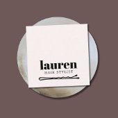 ラモダンイはっきりしたトパステルブラックはっきりしたボビーピンヘア スクエア名刺