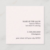 ラモダンイはっきりしたトパステルブラックはっきりしたボビーピンヘア スクエア名刺 (裏面)