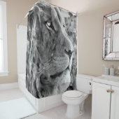 ラモダンイオン王の白黒の油絵。 シャワーカーテン (インサイチュ)