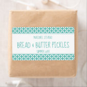 ラモダンイトティール(緑がかった色)とホワイトキャンニングラベル ラベル (インサイチュ)