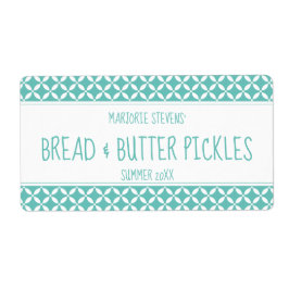 ラモダンイトティール（緑がかった色）とホワイトキャンニングラベル ラベル